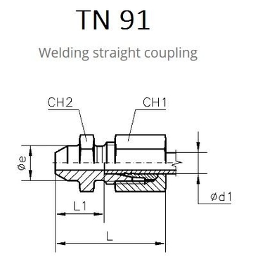 TN91 Приварной адаптер